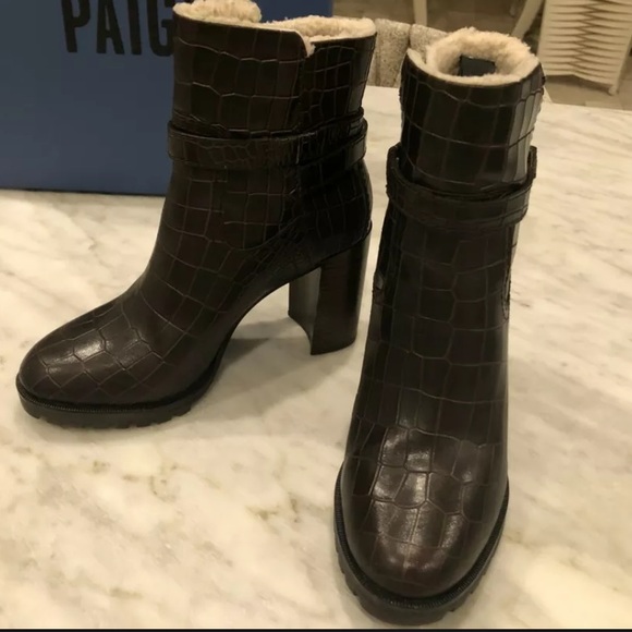 Paige • NADINE FAUX SHEARLING CROC BOOTS - Picture 4 of 7